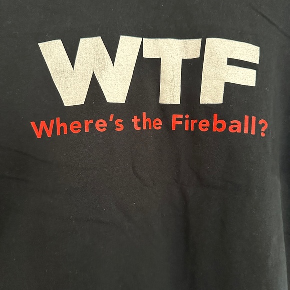 WTF Where’s the Fireball? Red Dragon Logo Mens T-Shirt - Picture 5 of 12